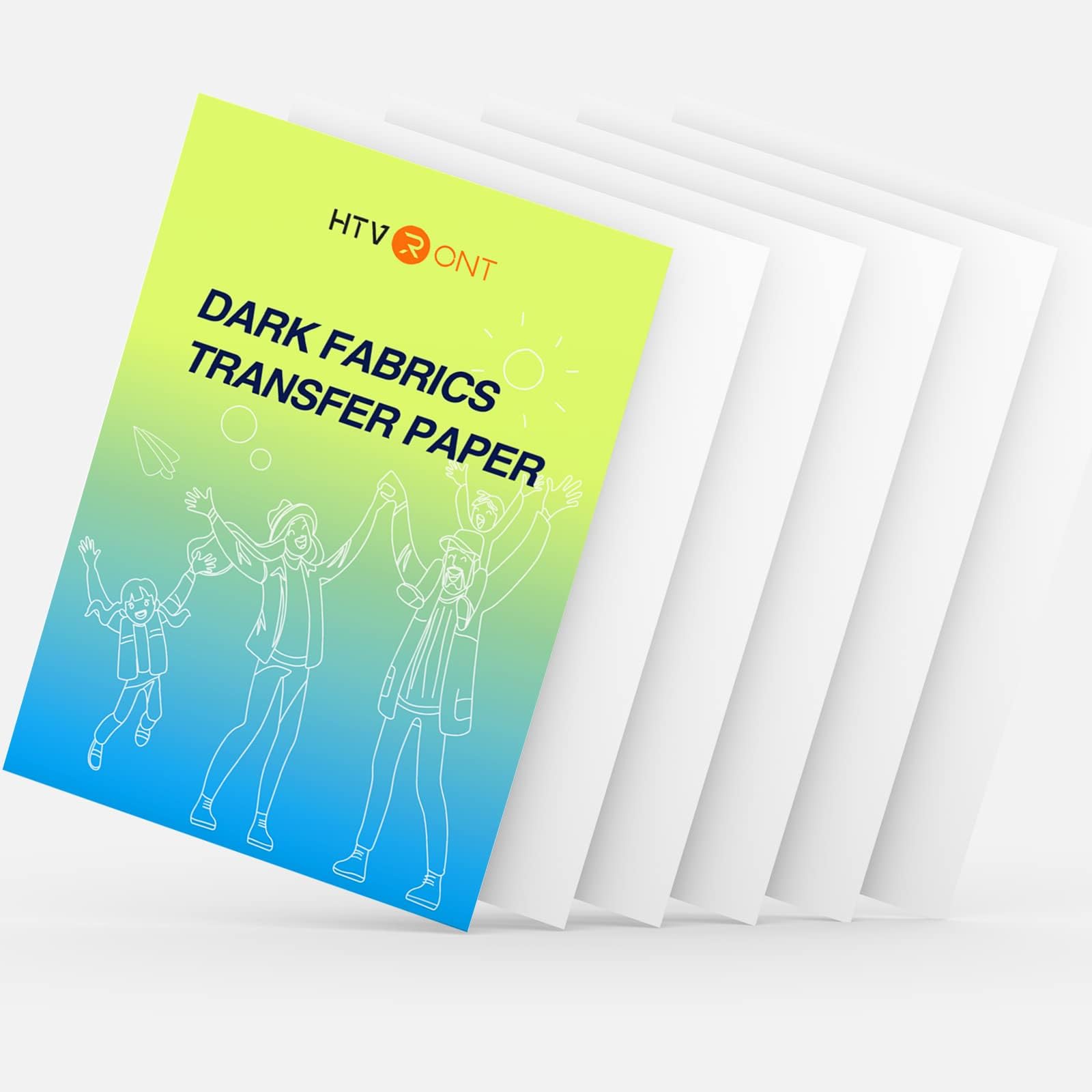 Printable Heat Transfer Vinyl for Dark Fabric - 6 Sheets 8.5"x11" Heat Transfer Paper for T Shirts