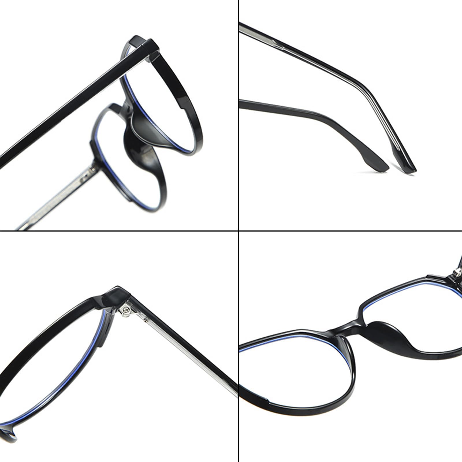 Occhiali Luce Blu Uomo Donna - Antiriflesso Occhiali Anti Luce Blu Super Leggeri in TR90 Occhiali da Computer Anti Eyestrain per PC, Tablet, Gaming E TV,E
