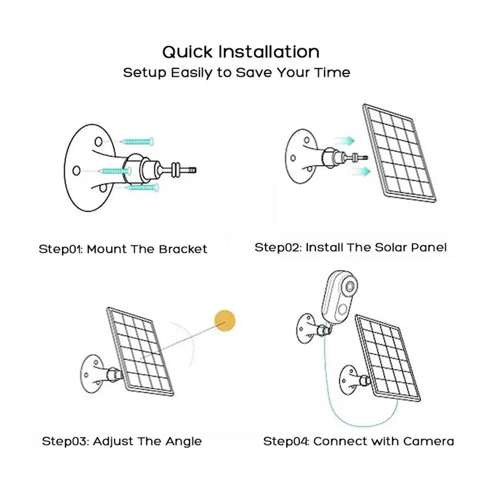 Pannello Solare Da 5 V For Telecamera Di Sicurezza