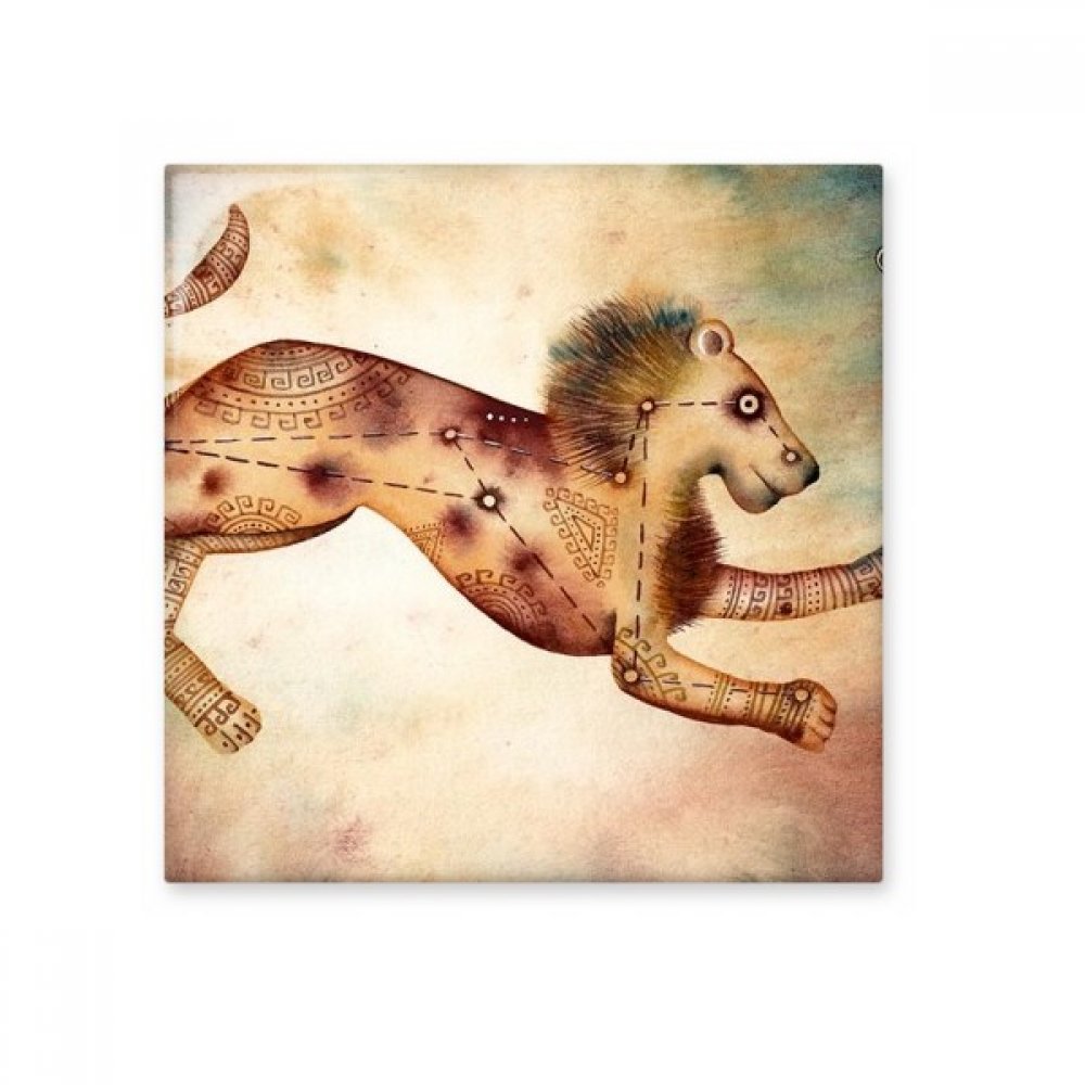 Carreau zodiaque Lion en céramique : offrez un décor mural unique