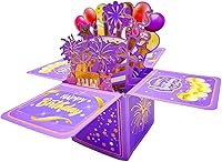 Vista 14 de Tarjetas de Cumpleaños 3D Desplegables Hechas a Mano con Sobres para Hermana/Mamá/Esposa/Niños/Niño/Niña/Amigo (Paquete de 3)