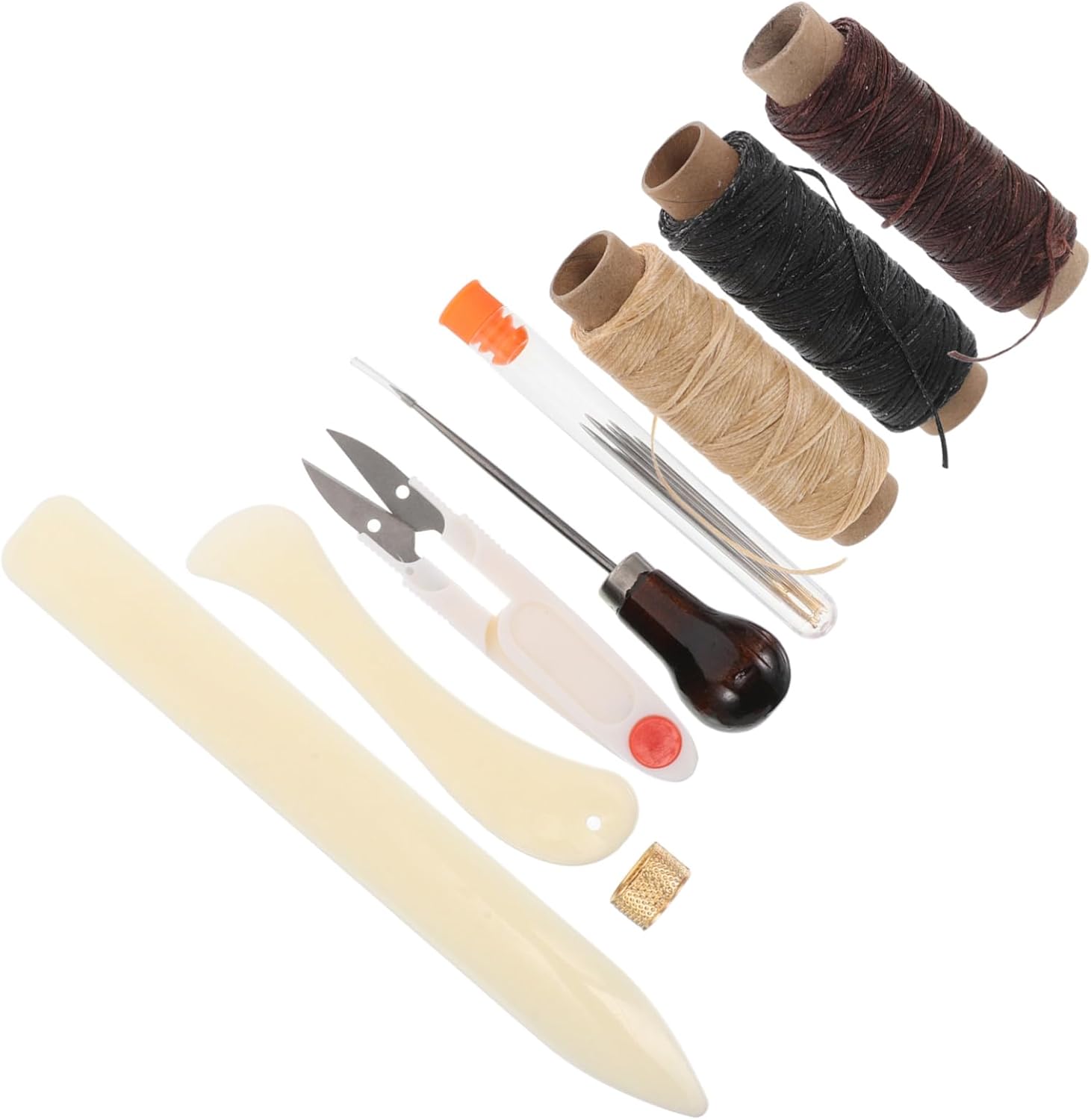DIYEAH Leather Tool Set Book Binding Kit Sewing Supplies DIY Leather Crafting Tools for Beginners