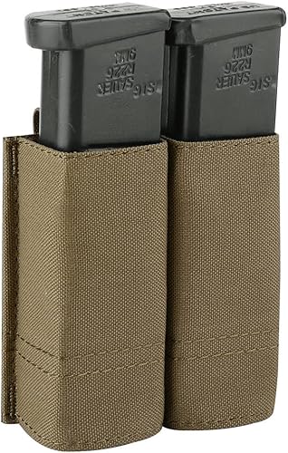 Miniatura 12 de KRYDEX Funda para cargador de pistola simple/doble, funda de nailon para cargador de 9mm con inserto de funda de cargador de liberación rápida