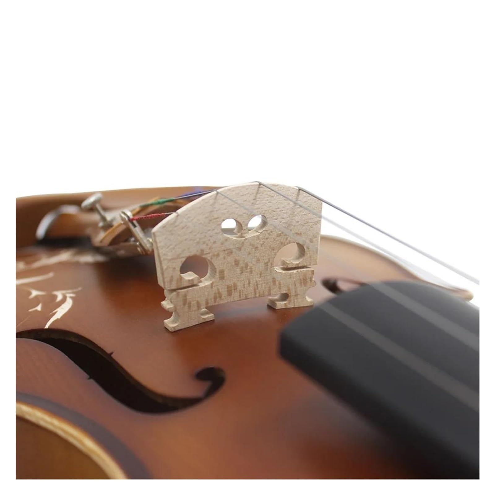 Skrzypce Skrzypce Korpus Z Hebanu Podbródek Ręcznie Rzeźbiony Instrument Strunowy Naramiennikiem I Tunerem