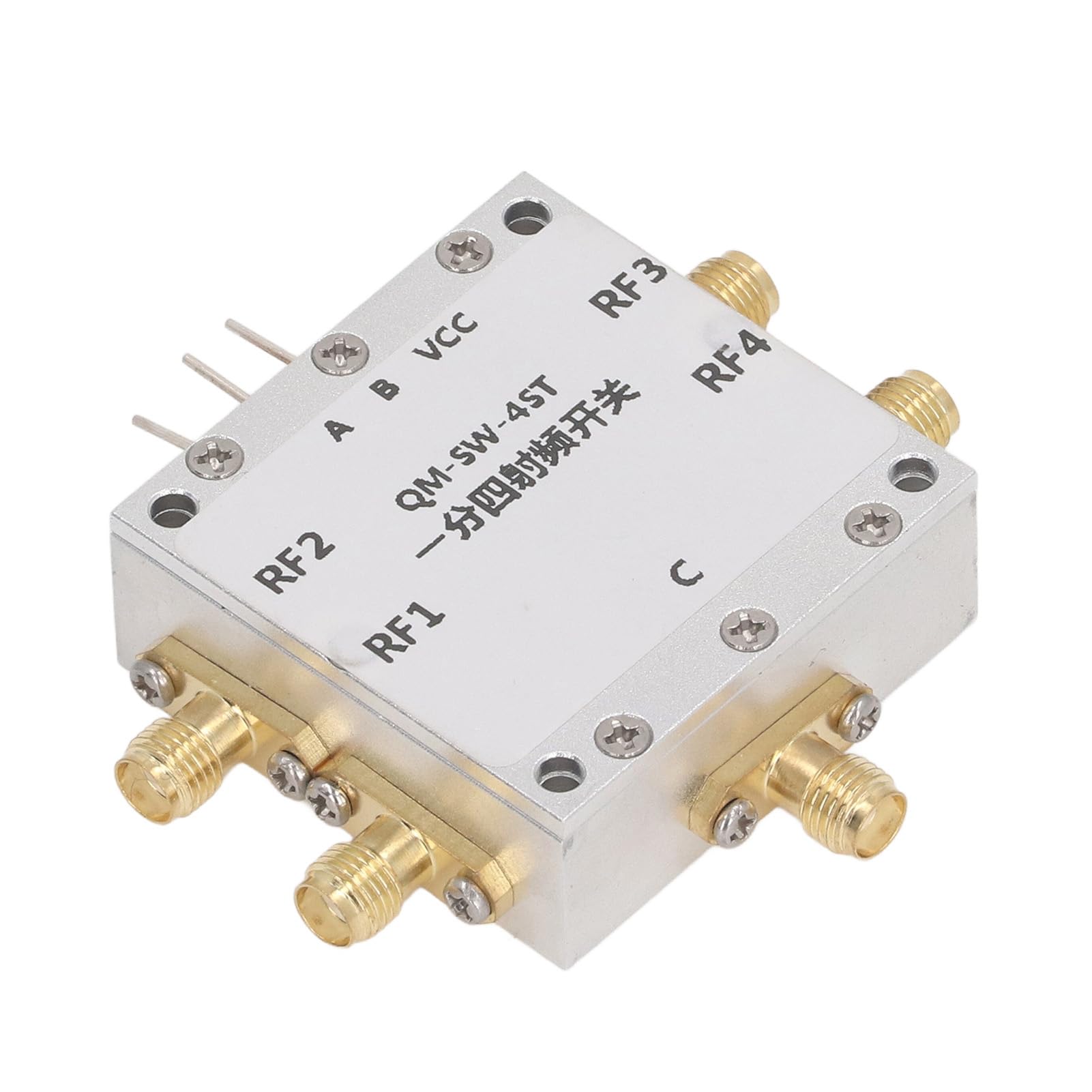 Sxhlseller Moduł przełączający RF, wysoka izolacja, szerokie pasmo, niskie włożenie z doskonałym stopem aluminium, moduł przełączający SP4T HF do bezprzewodowych systemów komunikacji