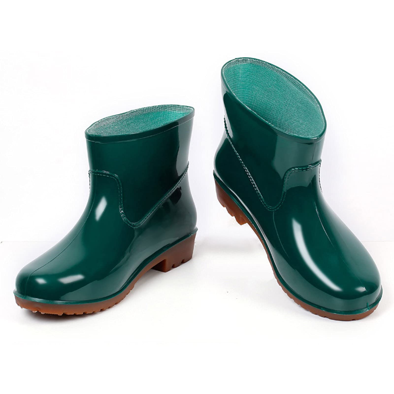 Botas de goma cortas para mujer, botas de lluvia, impermeables, botines de goma, botines de goma, botas de agua, botas de agua, botas de agua, botas de agua, antideslizantes, talla 37-41