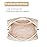 Narwey Striped Makeup Bag Travel Cosmetic Bag Organizer Toiletry Bag Make Up Bags with Compartments for Women Girls (Large,Brown Stripe)