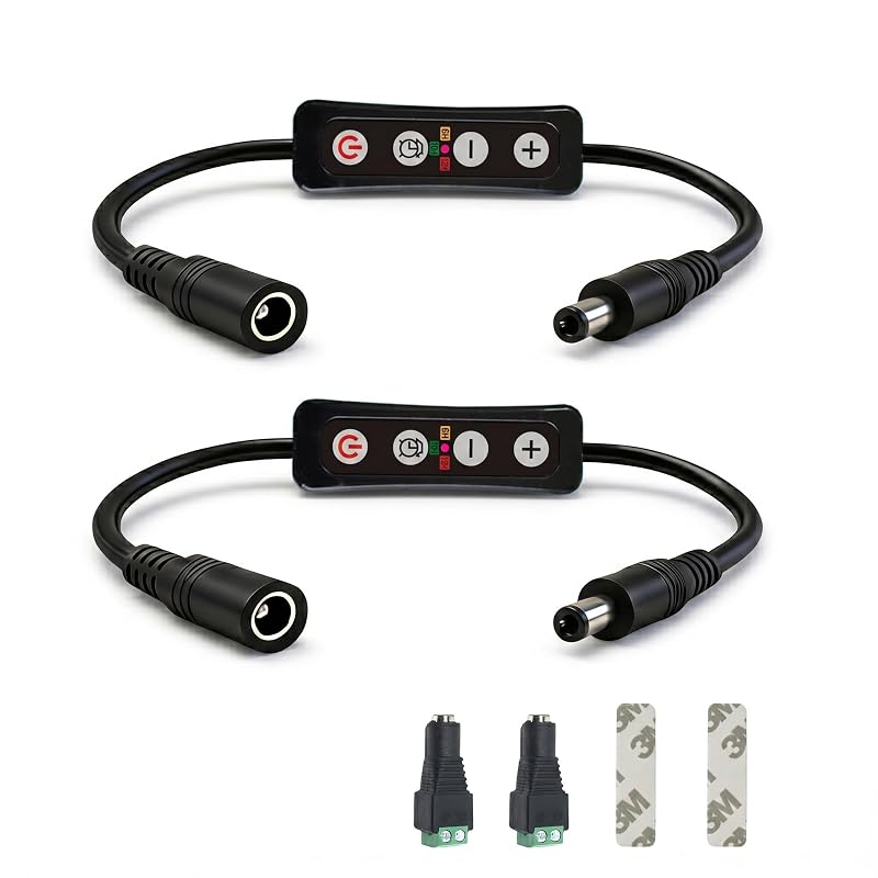 Temporizador e Dimmer para Luz de Aquário GXILEE com 3 Modos, Conector 5,5 mm x 2,1 mm, Pacote com 2