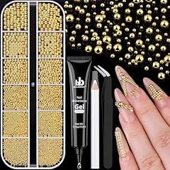 09 Small Gold Nail Beads with Glue