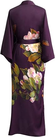 KIM+ONO Charmeuse Long Kimono Robe for Women | bridal - maternity - postpartum - lingerie - bridesmaid