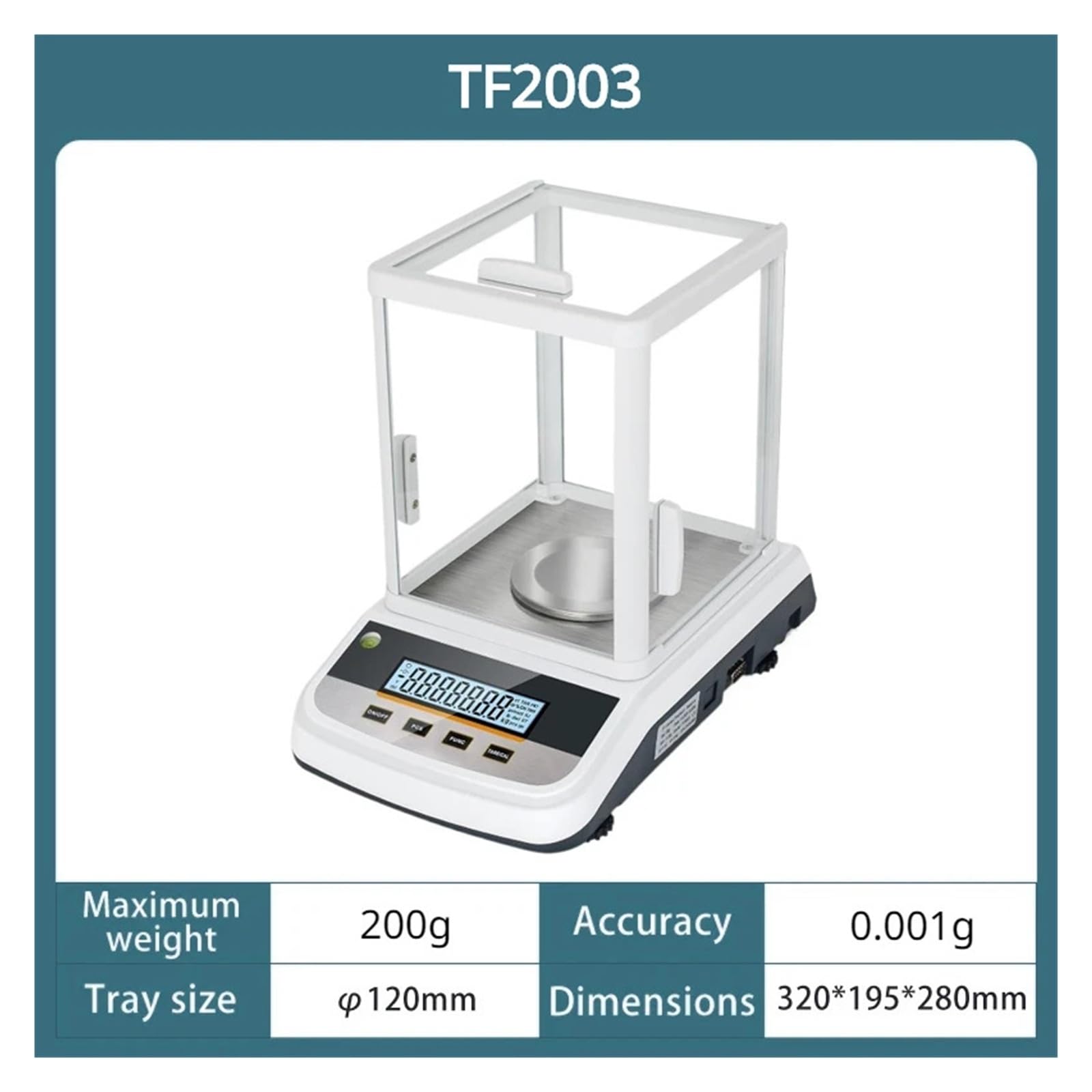 Balanza de precisión, balanza Digital de joyería de 0.001g, balanza analítica de precisión de laboratorio, balanza de peso 100/200g/300/500g Función múltiple(200g 0.001g)