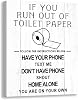 Kas Home Bathroom Wall Decor, Toilet Rules Prints Signs Funny Canvas Wall Art, Framed Wood HD Background Artwork Home Decor