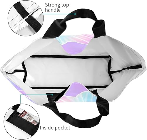 Miniatura 4 de Famame Bolsa de lona grande para mujer, bolsa de hombro casual, reutilizable, multiusos, bolsa de compras para exteriores