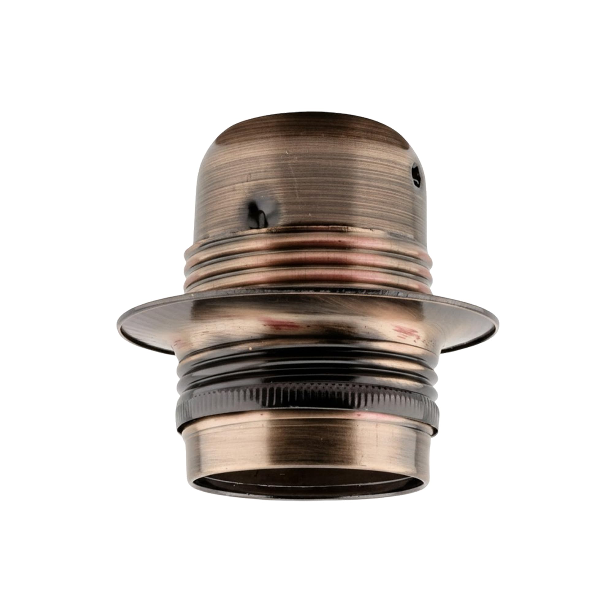 LEDSone E27 Vintage Threaded Lamp Bulb Holder Ceramic, Metal Light Socket for Vintage Edison Bulbs Perfect for DIY Pendant Lights, Retro Decor, and Industrial Spaces - Copper