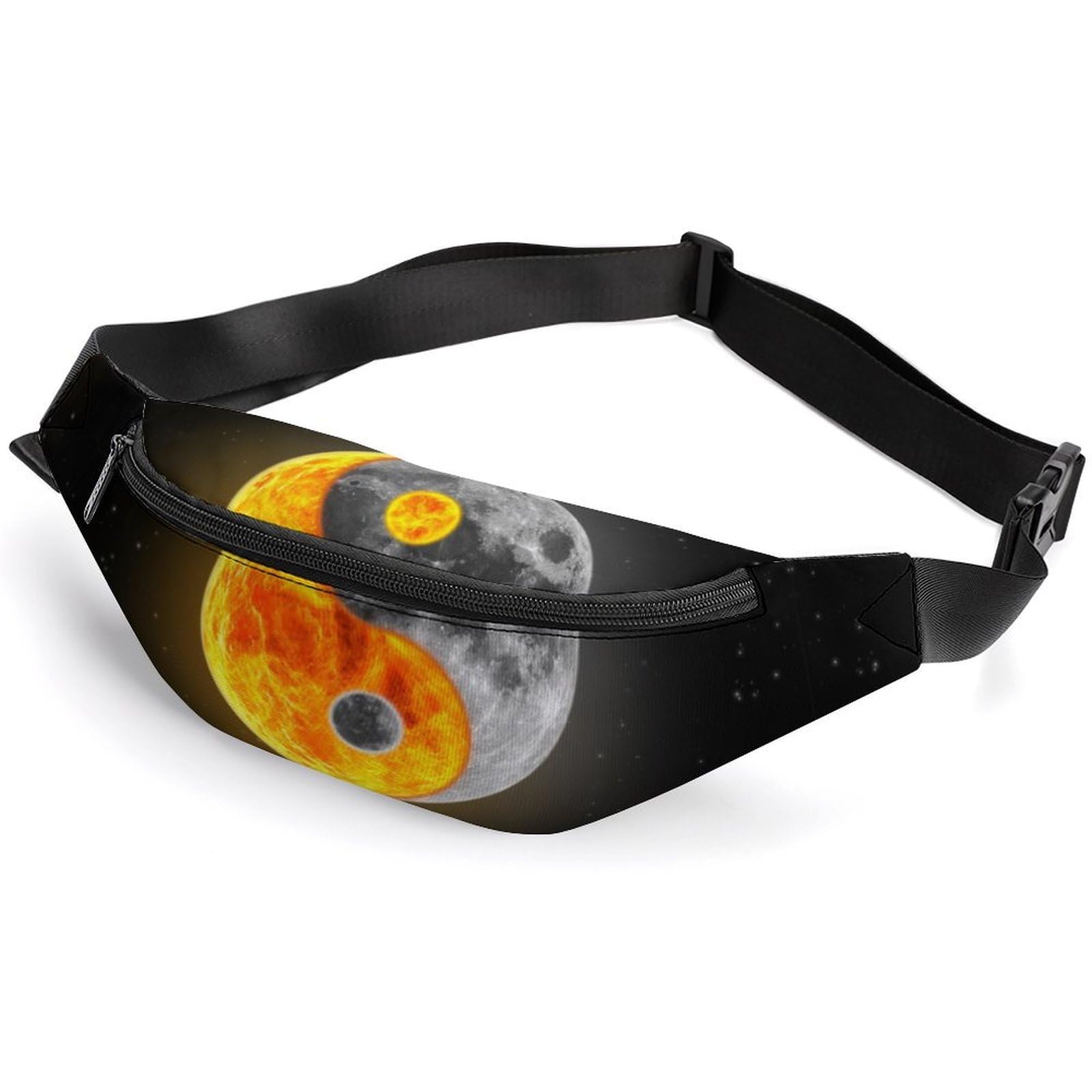 Lyfthologen Waist Bag, Cool Yin Yang Bumbag, Adjustable Fanny Pack for Running Walking Hiking