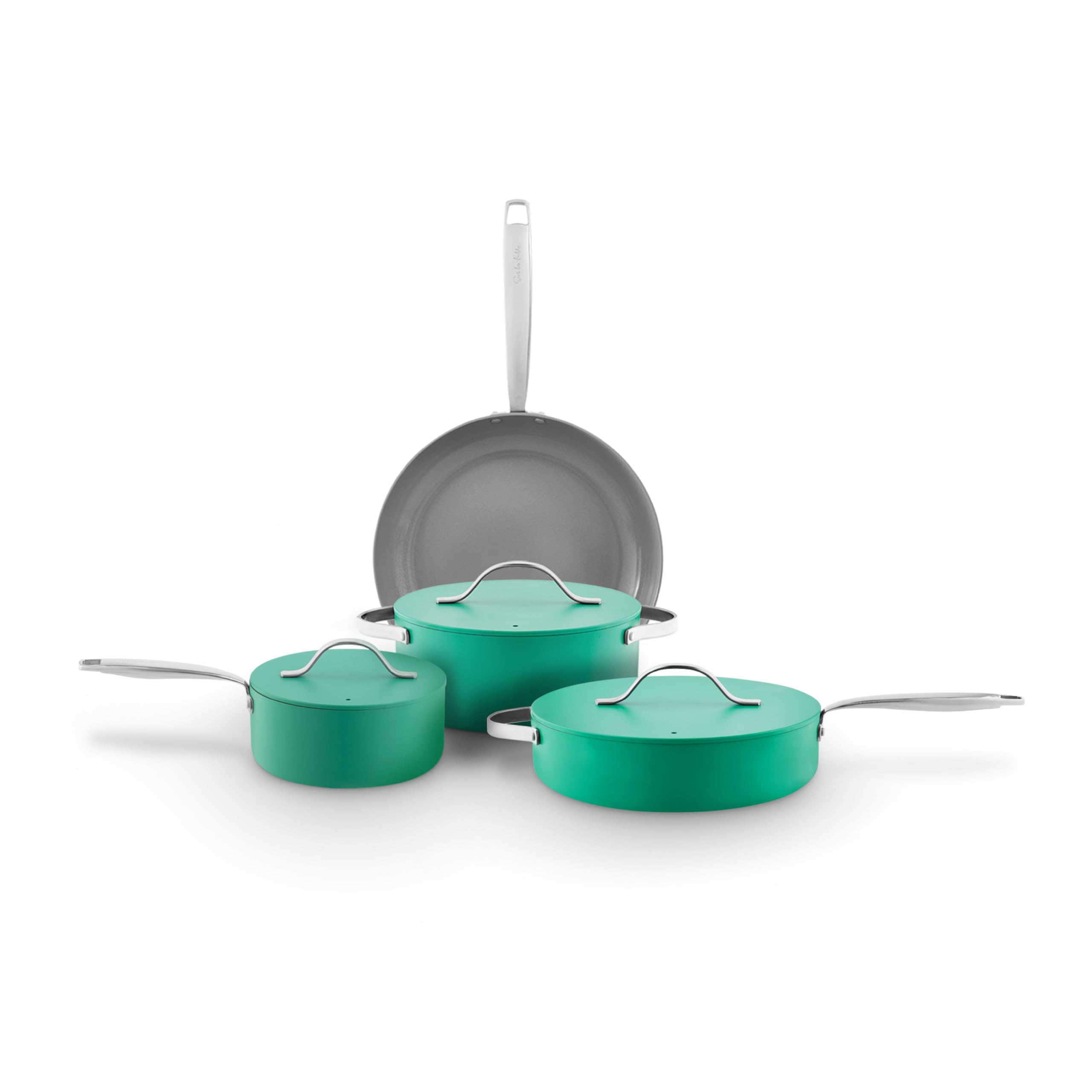 Surlatable Colour Me Happy 4 Piece Cookware Set Green Medium