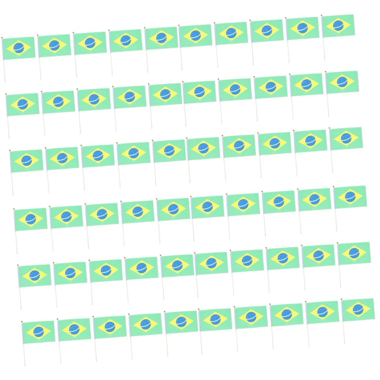 BESPORTBLE 200piezas Banderas De Animación Deportiva Pequeñas Banderas Patrióticas De Mano Para Celebraciones y Eventos Deportivos Decorativas y Portátiles