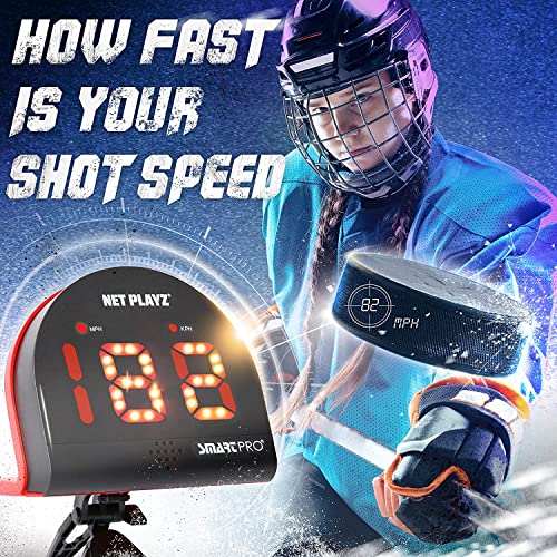 NetPlayz Hockey Radar Gifts Training Aids - Speed Guns Speed Sensor, Hands-Free Radar Guns | Ice Hockey Field Hockey Street Roller Hockey, High-Tech Gadget & Gear, Black (NIS022132030) - Thumbnail 2