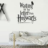 Vinyl Wall Art Decal - Waiting for My Letter from Hogwarts - 22" x 19" - Harry Potter Inspired Quote for Children&apos;s Little Kids Home Apartment Bedroom Nursery Playroom Daycare Decor