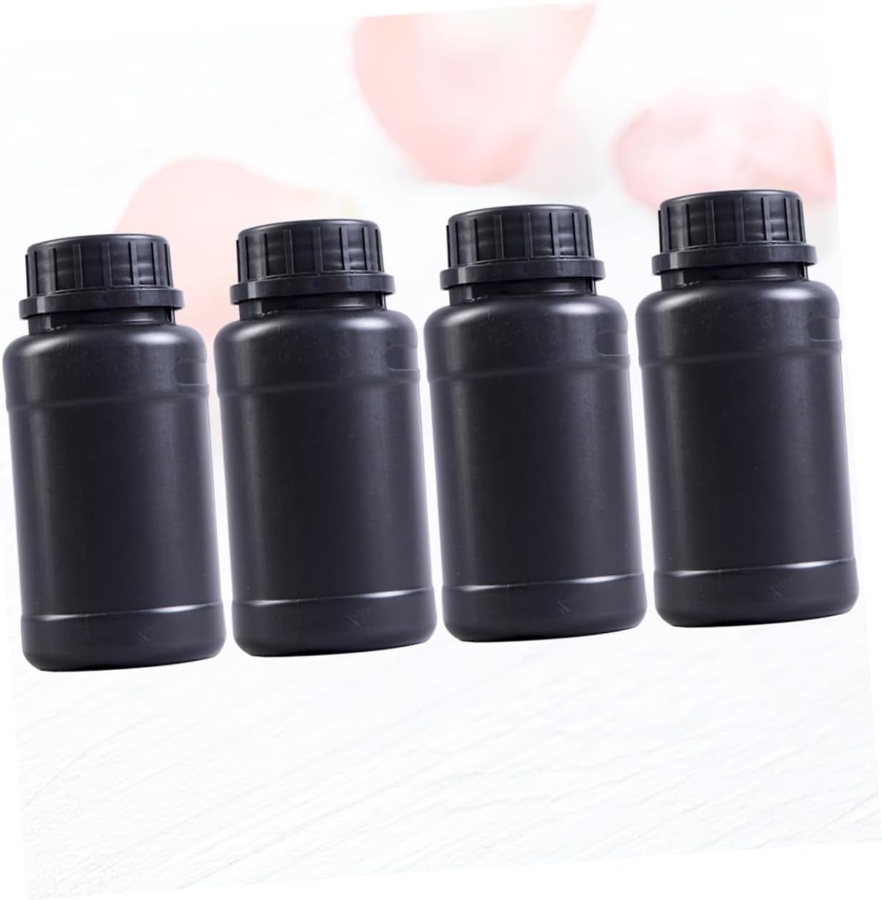 4pcs Black Hdpe Chemical Storage Bottles Lightweight Acidproof Alkaliproof Safe Containers for Liquid Fertilizer Easy to Open Design