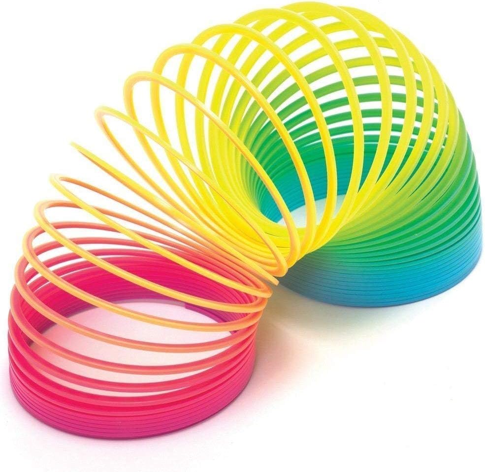 IK - Colorful Magic Rainbow Glossy Spring | Original Fun Activity Stress Relief Toy for Kids | Expandable Slinky | Walking Spring