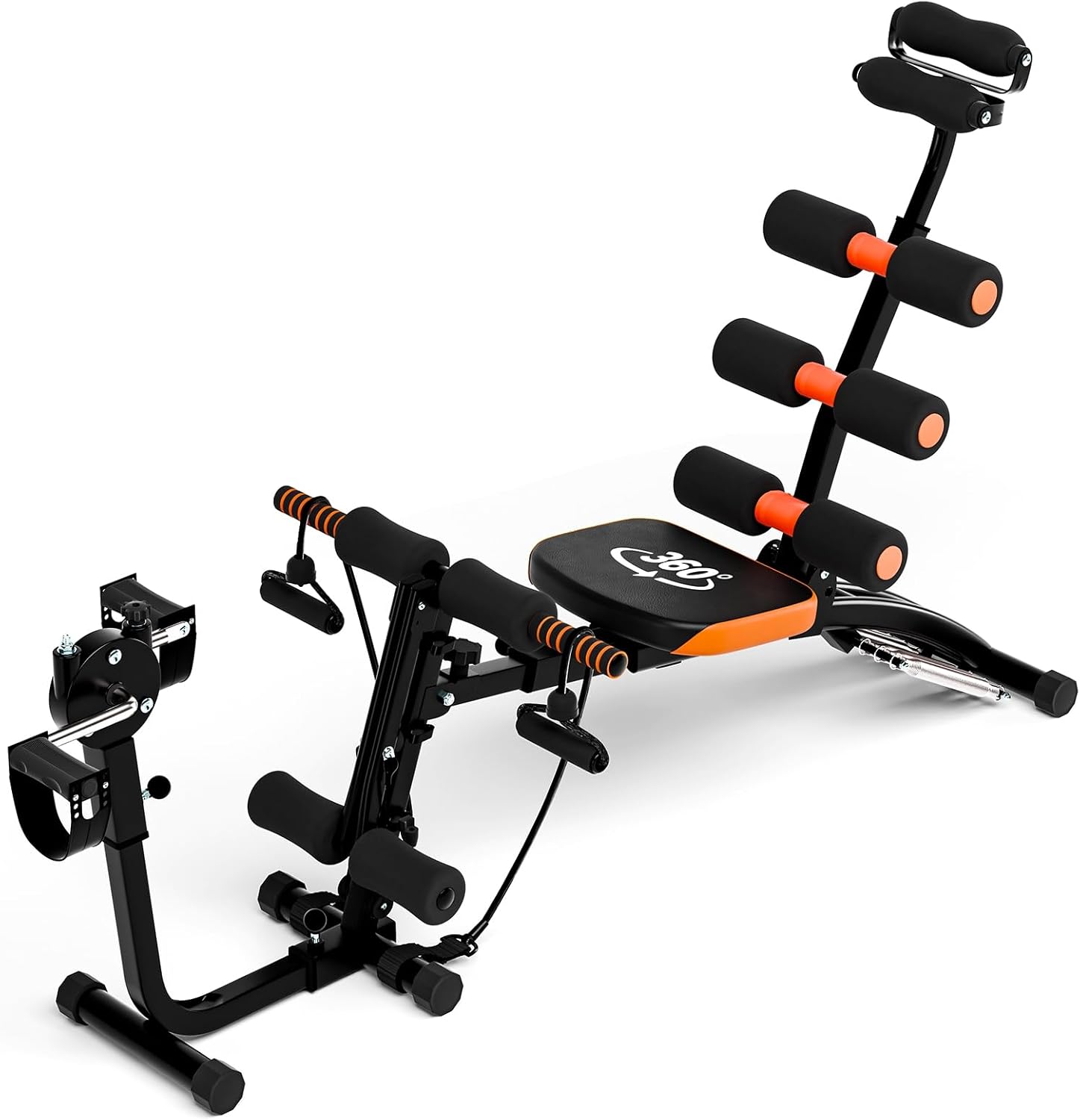 Ab Workout Benches for Home Gym, Multi-Functional Adjustable Ab Crunch Machine for Total Body Workout, Ab Exercise Equipment for Abs, Ab Trainer for Core, Leg, Thighs, Buttocks, Sit-up