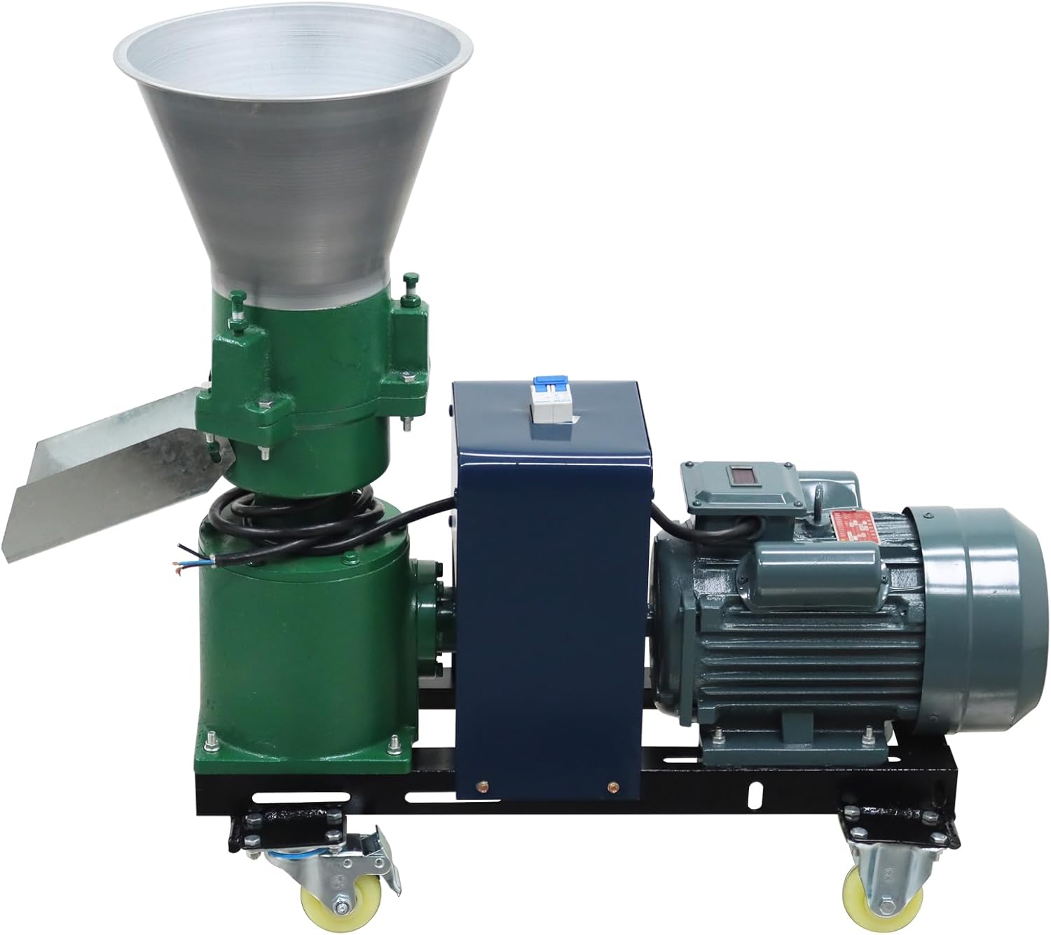 Animal Feed Pellet Mill Machine 8mm Feed Pellet Machine with 3 Head Rollers for Poultry Livestock Farm 220v 4.5kw 330lb/h