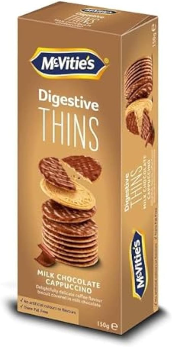 Mc Vities Digestive Thins Milk Chocolate Cappuccino Biscuits 150g