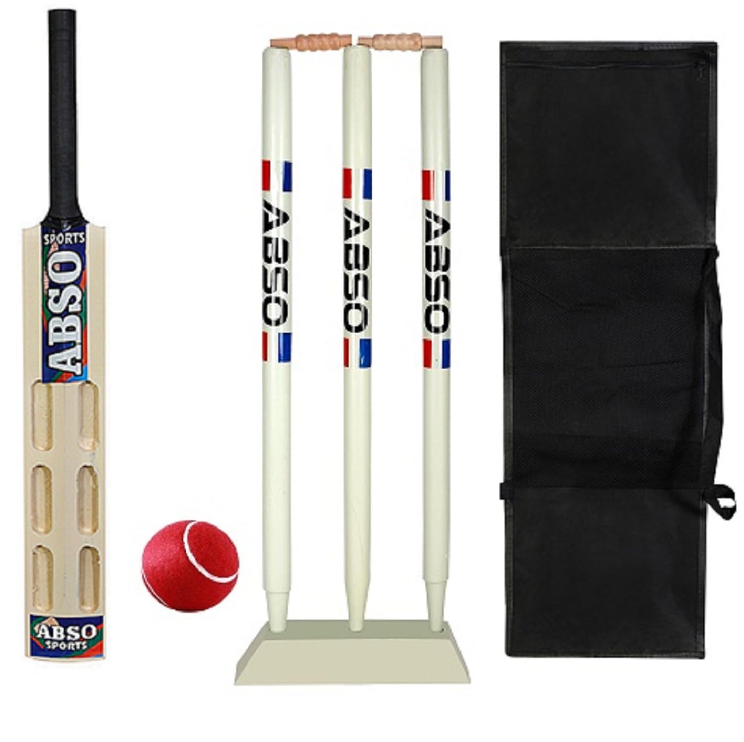 Complete Wooden Tennis Cricket Kit with Base 6 Scoop Bat - Size 2 (Ages 5-7) (B0D2684DY6) Amazon Price History, Amazon Price Tracker