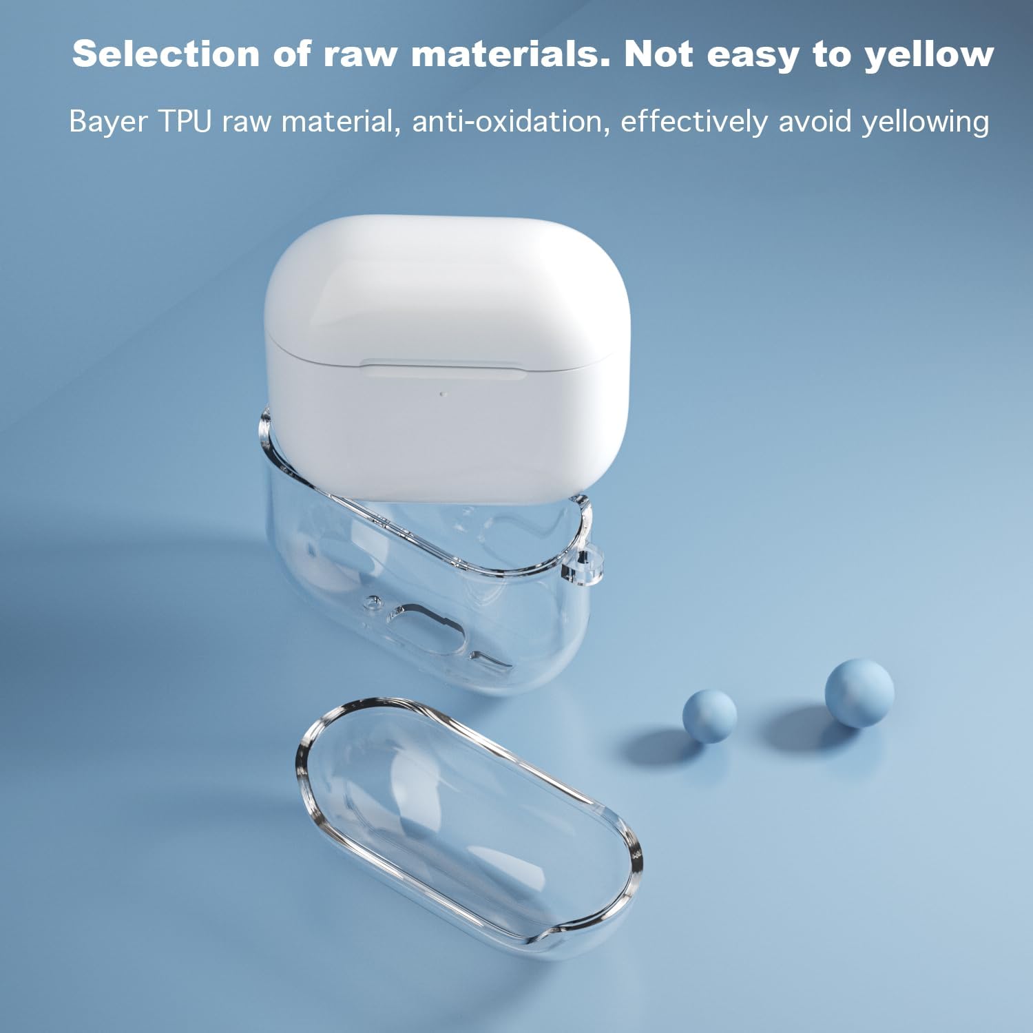 USTIYA Capa para Apple AirPods 4 Capa AirPods4 2024 Absorção de Choque Transparente TPU Espessamento (Transparente)