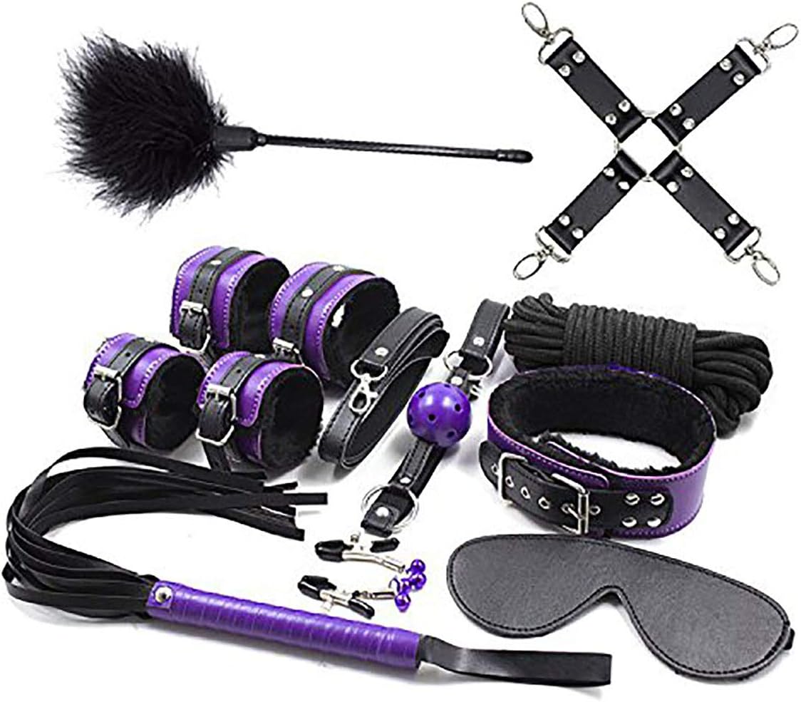 TissueDeep Novelty Clothing Accessory Kit Set of 10pcs (Purple-Black)