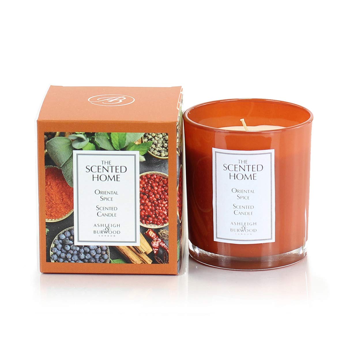 Ashleigh & Burwood White Scented Home Glass Candle-Oriental Spice