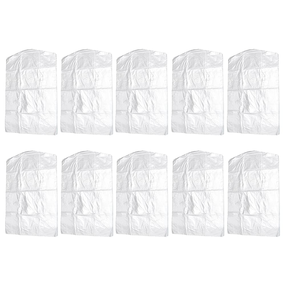 HOMSFOU Bolsa para Guardar Ropa 60X150 CM Transparente 2.2 Mil Malla Transpirable Protección Anti Polvo para Armario y Viaje Pack 50 Unidades
