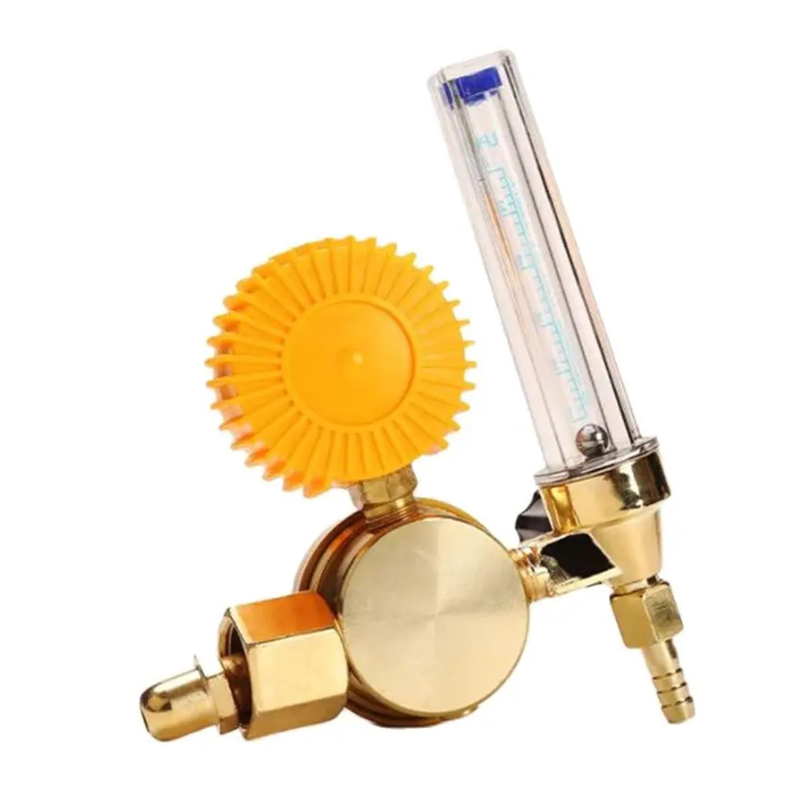 Argon-Gas-Durchflussmesser-Regler, stoßfest, Druckminderer, Einzel-/Doppelrohr-Durchflussmesser for Argon-Lichtbogenschweißen (Color : B)