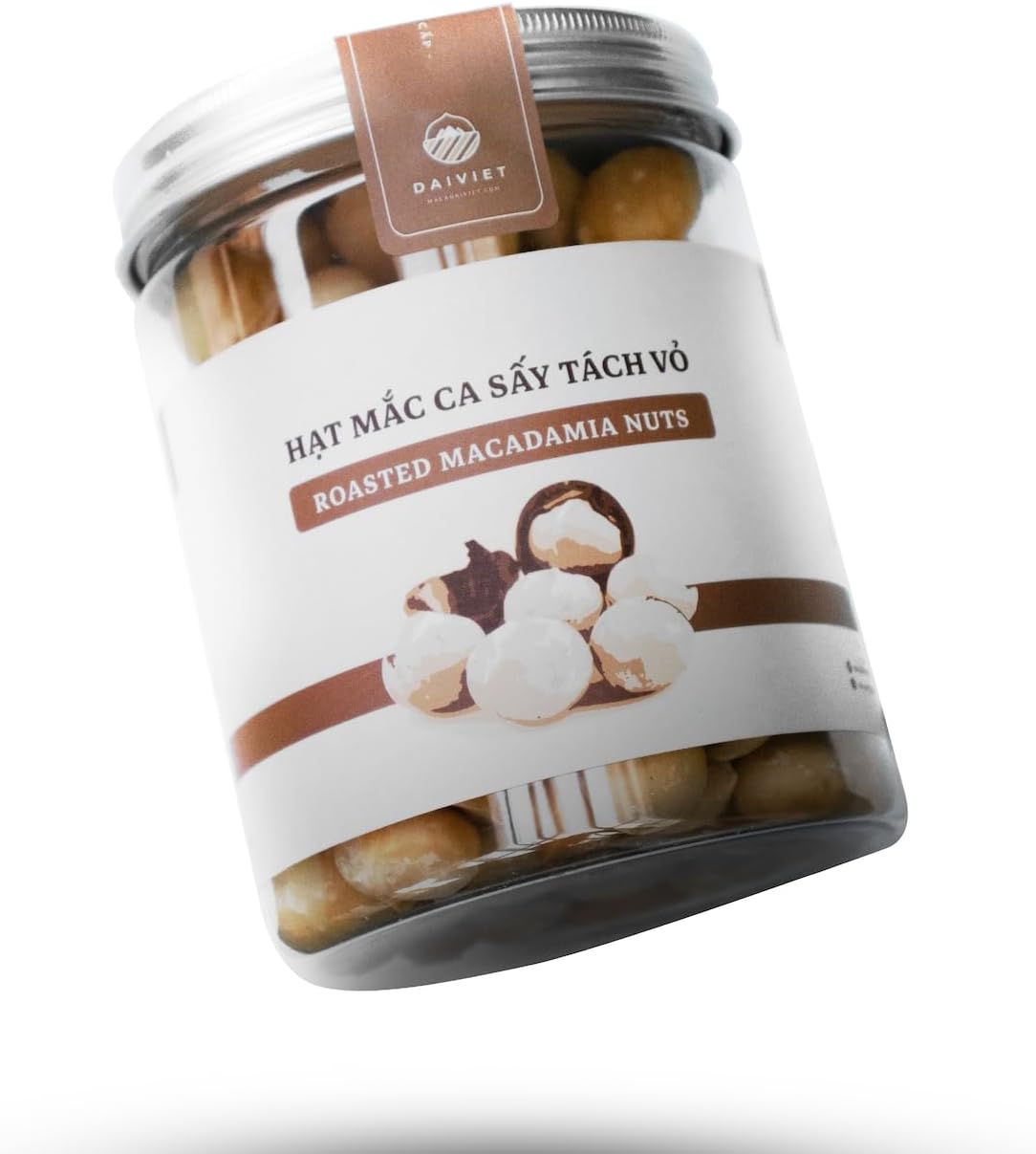 Ong Ba Premium Vietnamese Roasted Macadamia Nuts, Unsalted, Pre-shelled | 250g | 8.8 oz |