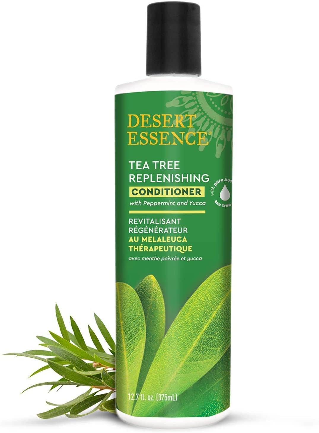 Desert Essence - Shampooing et Après-Shampooing Régénérateur au Melaleuca Thérapeutique - Pack duo - 2 x 375mL