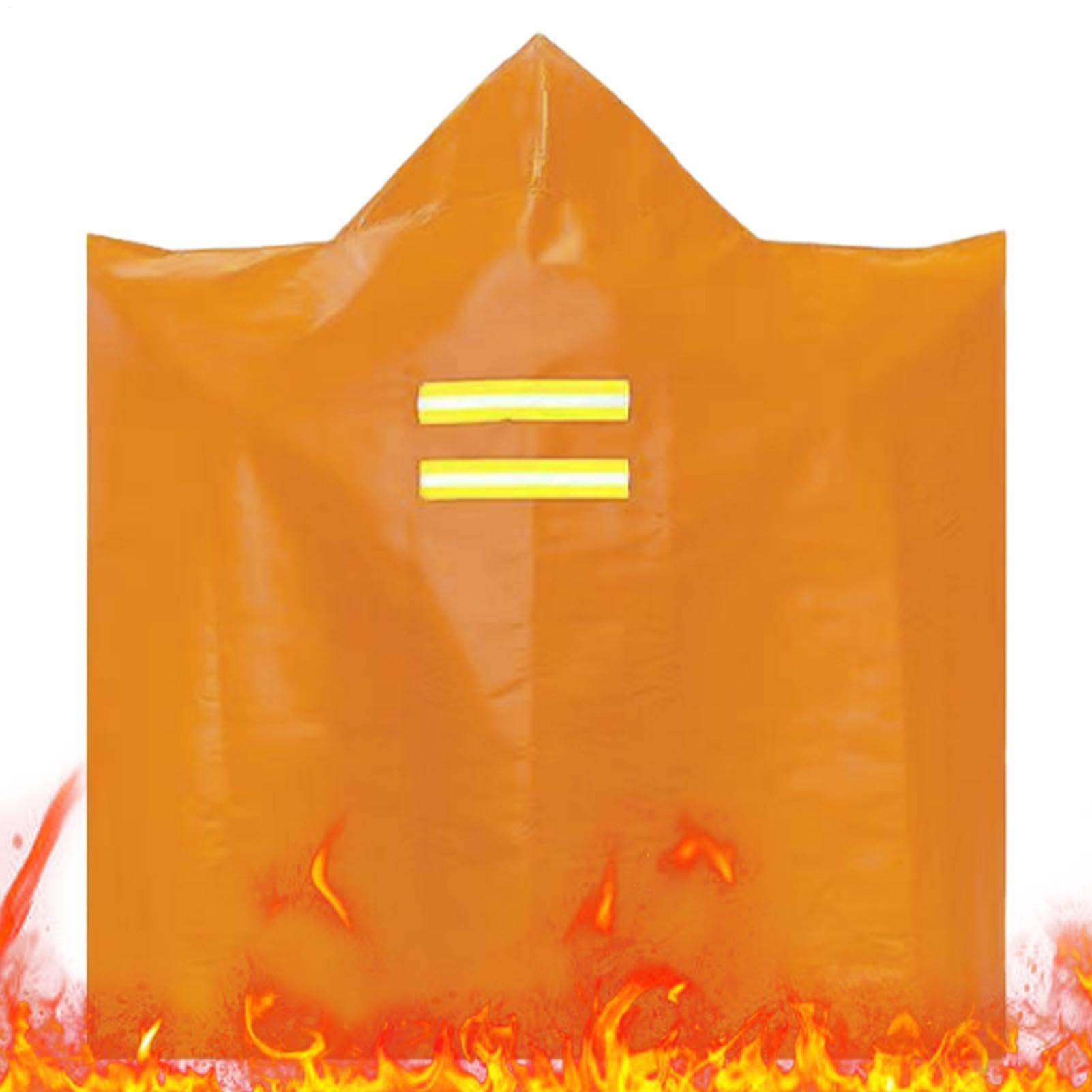 Capa de Escape contra Incendios Mono con Capucha Ignífugo y Resistente al | Manta de Evacuación Ignífuga Para Hogar, Comercio, Cocina, Hombres, Mujeres Y Jóvenes