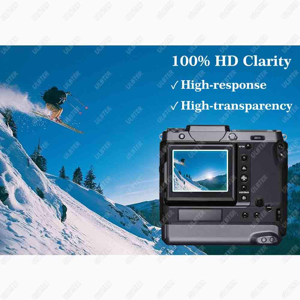 JJC 2 Pack Camera Screen Protector For Fujifilm X100VI X100V X-T4 X-E4 Camera, Ultra-Thin Anti-Fingerprint Anti-Scratch 9H Hardness 2.5D Rounded Edges Tempered Glass Protector