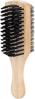 Pincel de bigode masculino, escova de barba dupla face Ferramentas para cuidar da barba Kit de tratamento da barba com cabo de madeira para presentes de aniversário para limpeza do bigode