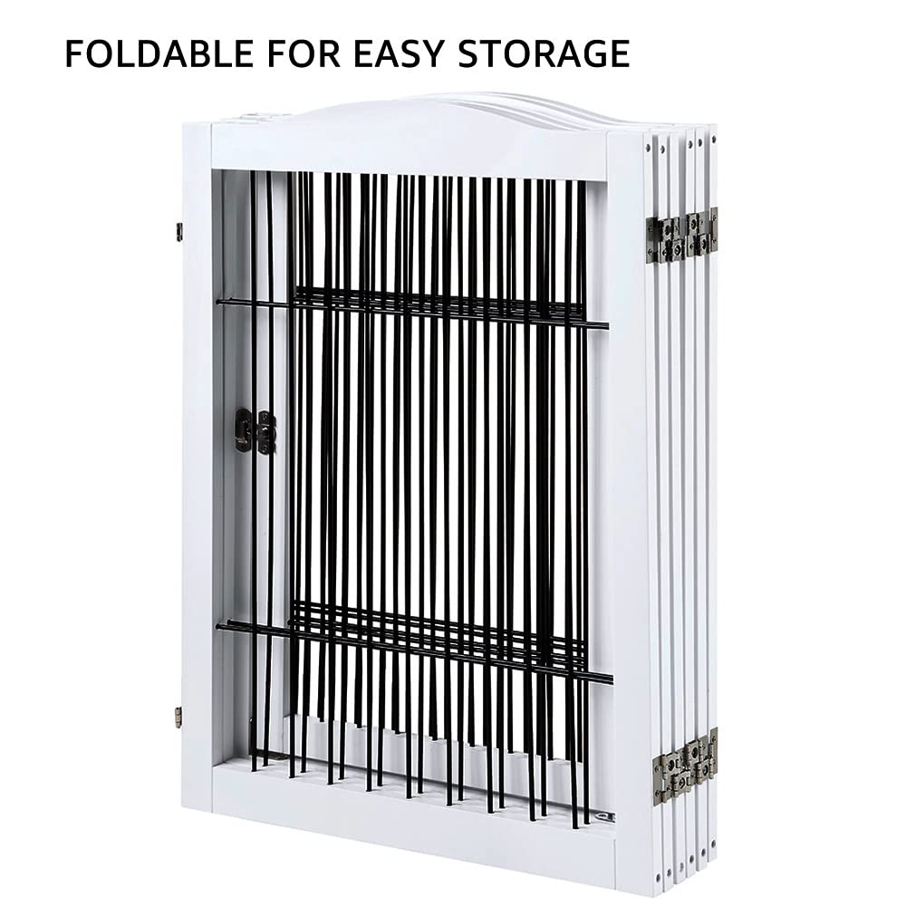 Buy beeNbarks Pet Gate Extra Wide, 6 Panels Pet Playpen Freestanding