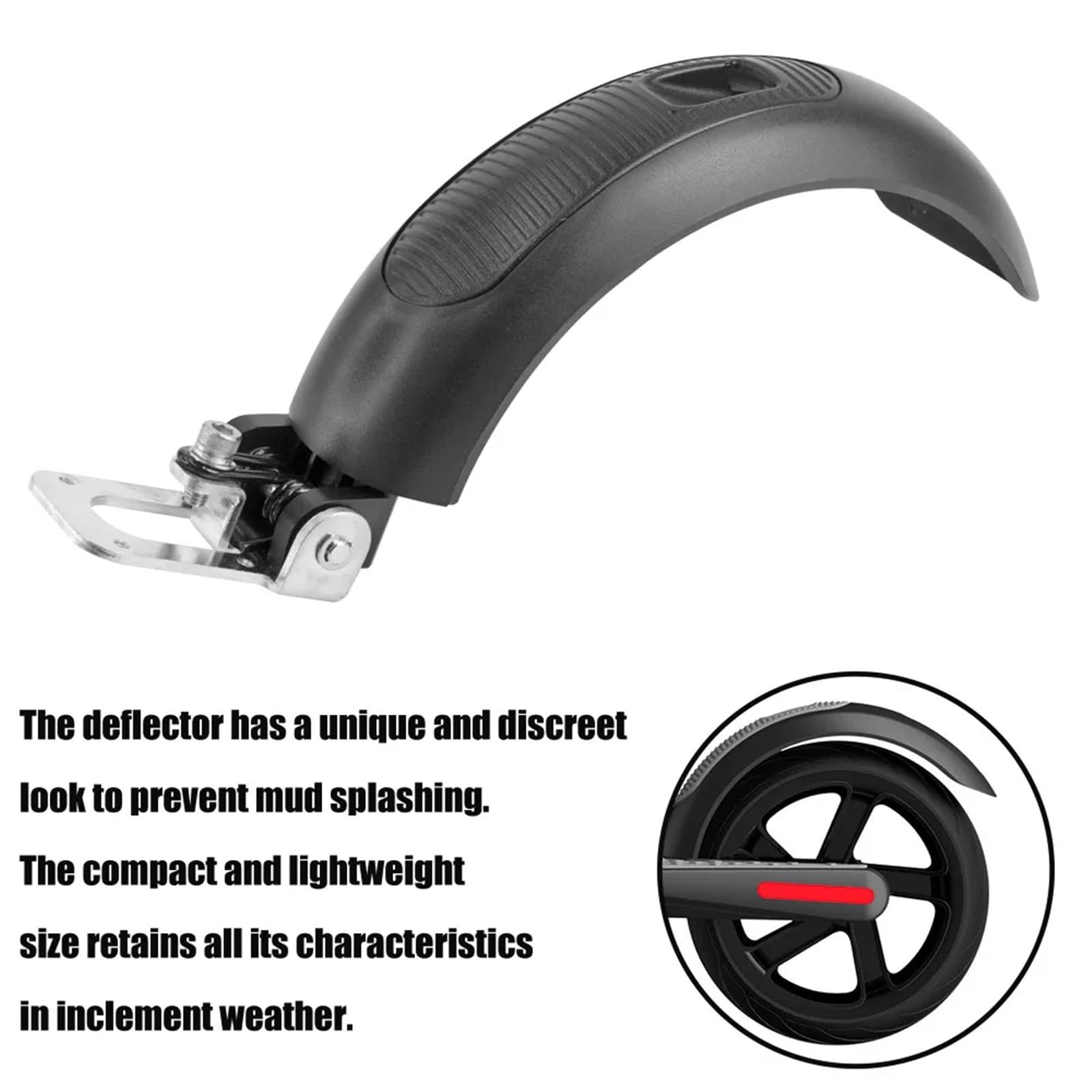 Garde Boue Trottinette Electrique Ensemble de Garde-Boue Avant et arrière for Pneu de Scooter électrique, Accessoire de Remplacement(Black)