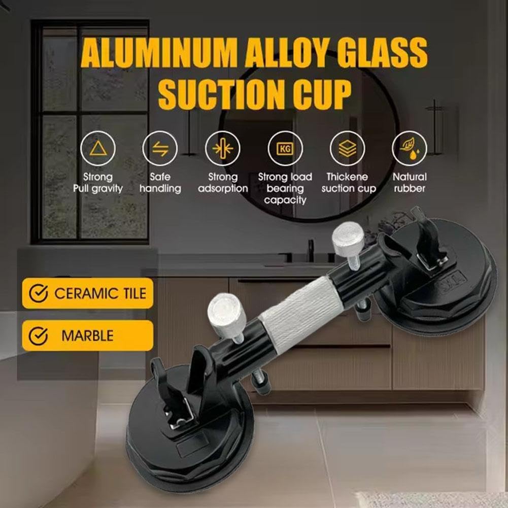 Adjustable Granite Seam Setter, 2025 New Vacuum Suction Cup Seamless Marble Seam Setter Accurate Slab Alignment Clamp Professional Countertop Installation Tool (Black)
