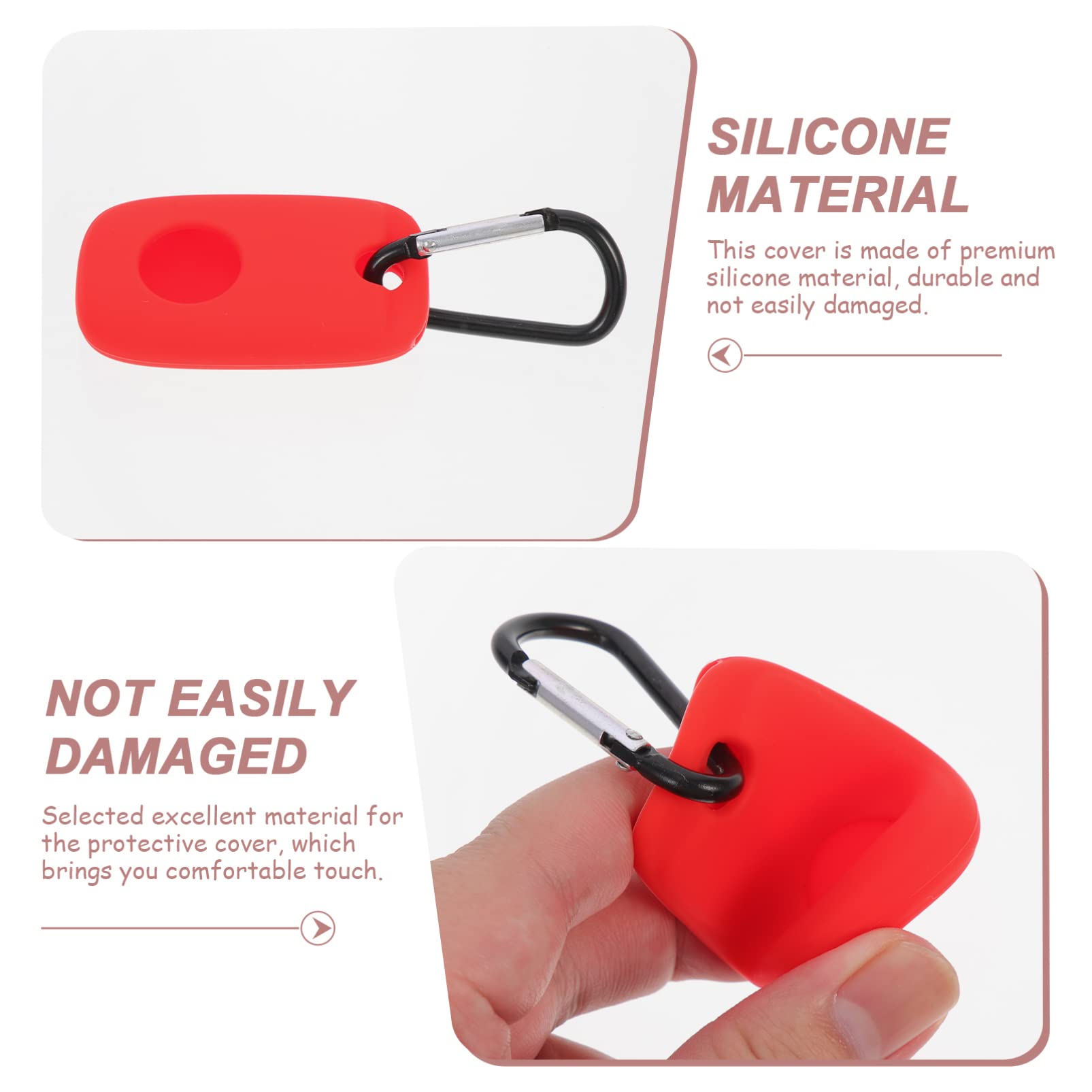 Gatuida 6 Uds Fundas Llavero Rojo Protector Llaves Titular Piel Práctica Y Funda de Silicona Accesorios Rastreadores Cubre Artículo para con Localizador Compatible Perdido Anti-