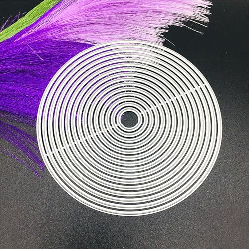 2 peças de matrizes de corte redondas grandes, molduras circulares de aninhamento, estênceis de matr