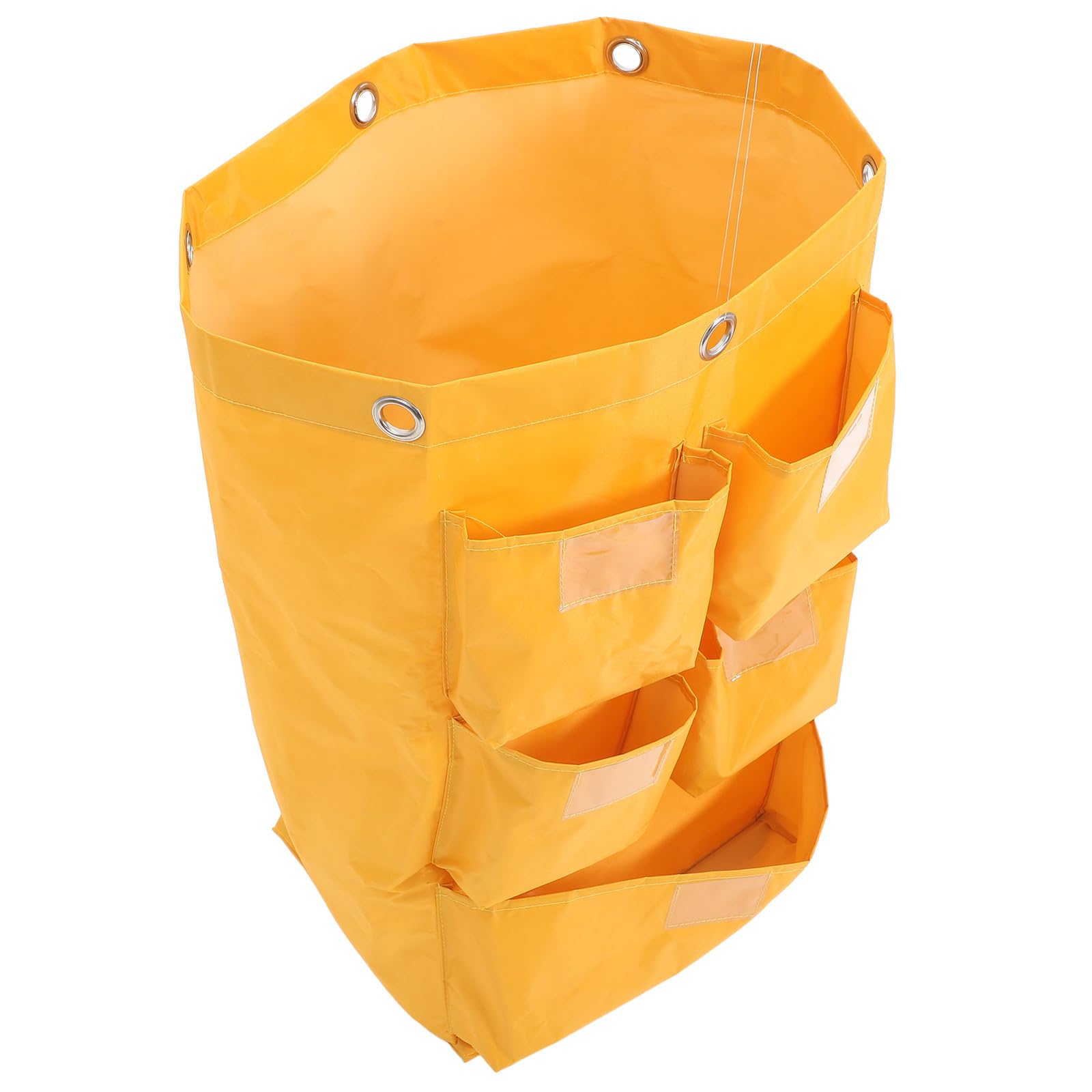 Bolsa para carrito de limpieza amplia de tela resistente HEMOTON amarilla
