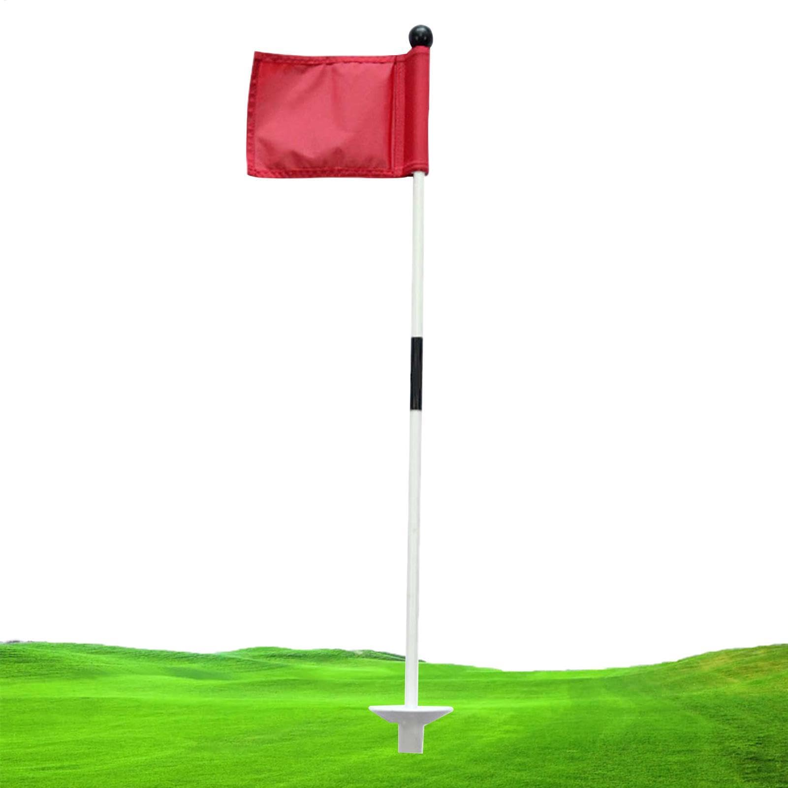 Putting Green Golffahnen – abnehmbare grüne Golffahnen, wiederverwendbares Golfzubehör für Praxis | Garten, Fiberglas Golf Flaggenstab für Rasen