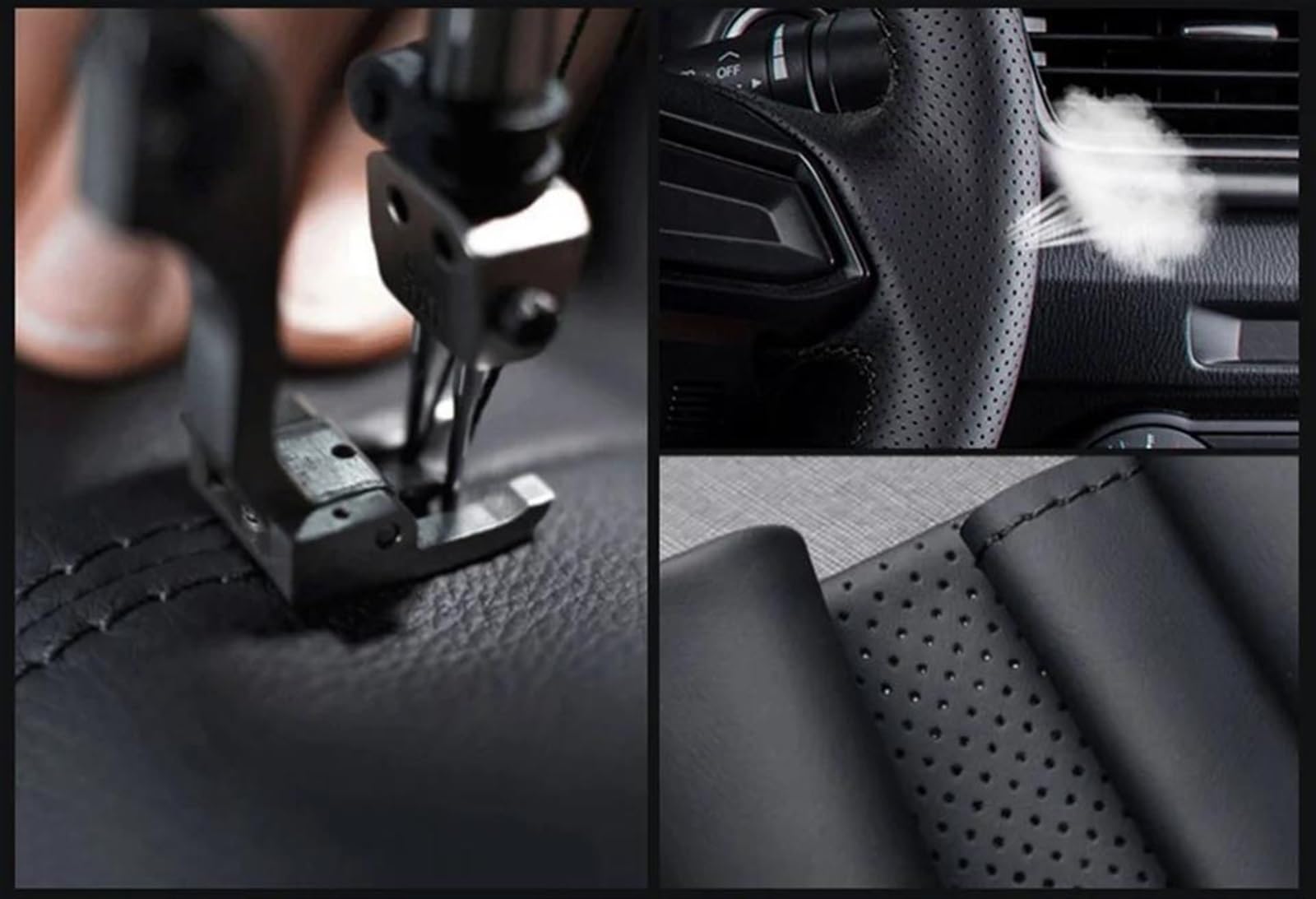 Auto-Lenkradbezug Aus Geflochtenem Kunstleder Für Infiniti FX FX35 FX37 FX50 QX70 Lenkradbezug-Wickelzubehör(Bianco)