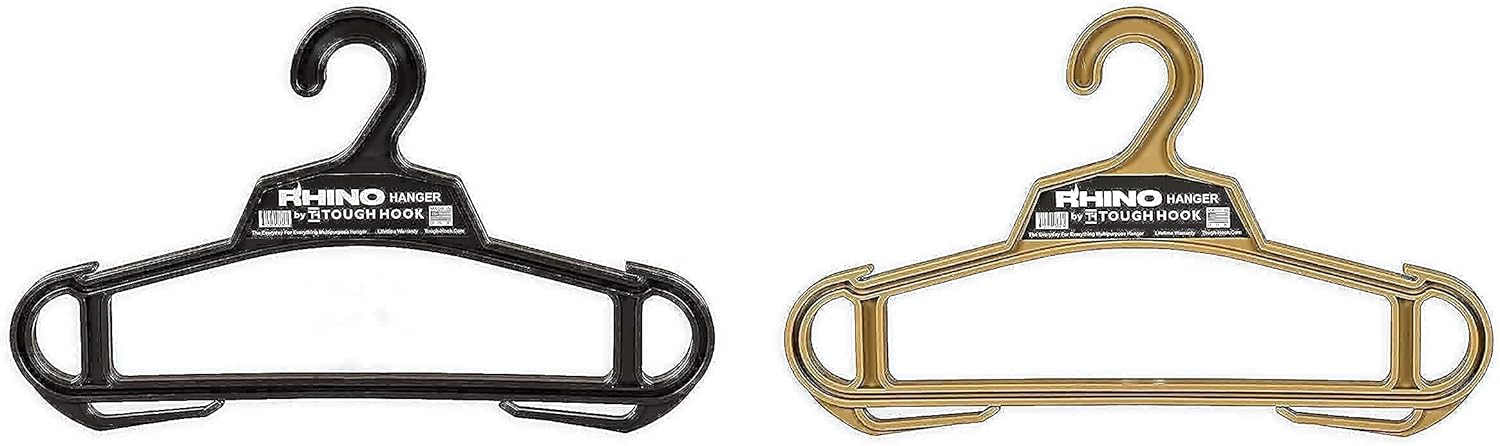 Rhino Hanger Multi Pack Set of 2 Black and Tan |USA Made