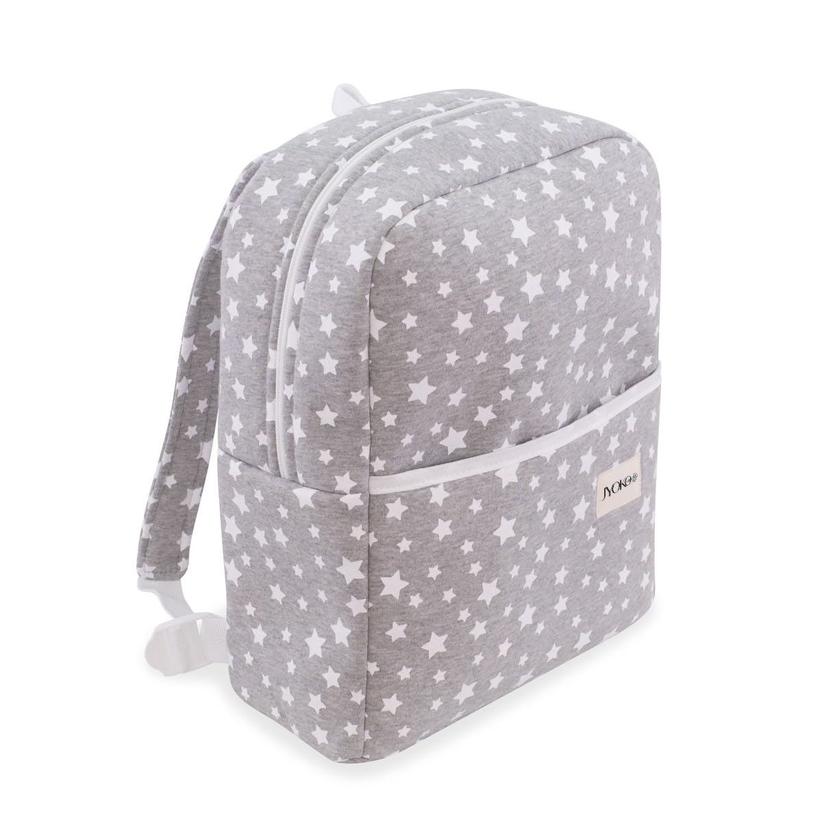 JYOKO KIDS Zaino per Bambini Scuola Materna con Ricamo Personalizzato del Nome (White Star)