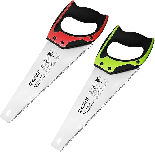 Vista 24 de Sierra de mano profesional de 14 pulgadas, sierra de mano de punta dura de corte fino de 11 TPI perfecta para aserrar, recortar, jardinería, cortar